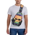 thumbnail image 1 of ZICANCN Skull Painting Scary Crossbody Sling Bag for Men Women - Casual Shoulder Backpacks for Travel Sport Climbing Runners Daypack, 1 of 9
