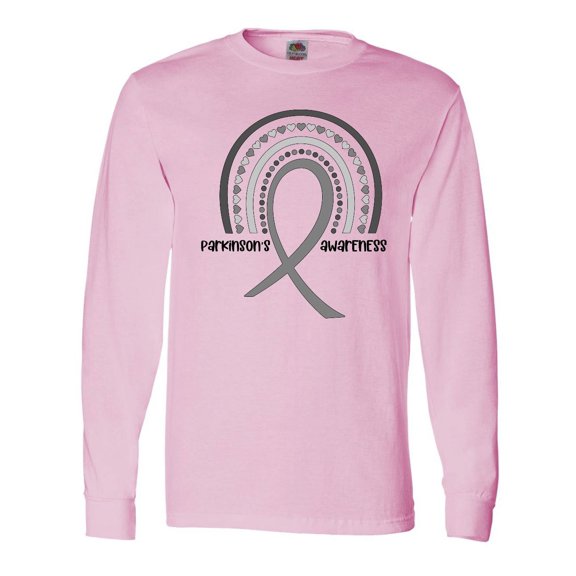 Inktastic Parkinson's Awareness Ribbon Rainbow Long Sleeve T-Shirt