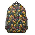 thumbnail image 3 of Black Sunflower Backpack for School,Cute School Bag,Schoolbag with Adjustable Shoulder Straps & Padded Back,16.9 Inch, 3 of 5