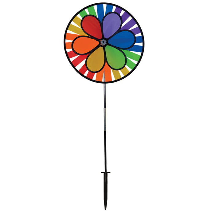 In the Breeze 2684 12 Inch Wind Colorful Spinner for Your Yard and Garden 12 Rainbow Single Windee Wheelz 