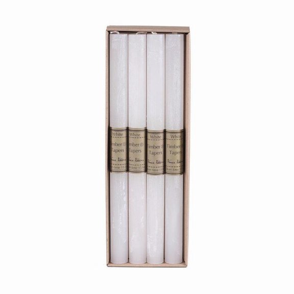 Whitehurst 12" White Traditional Cylindrical Taper Candle Box