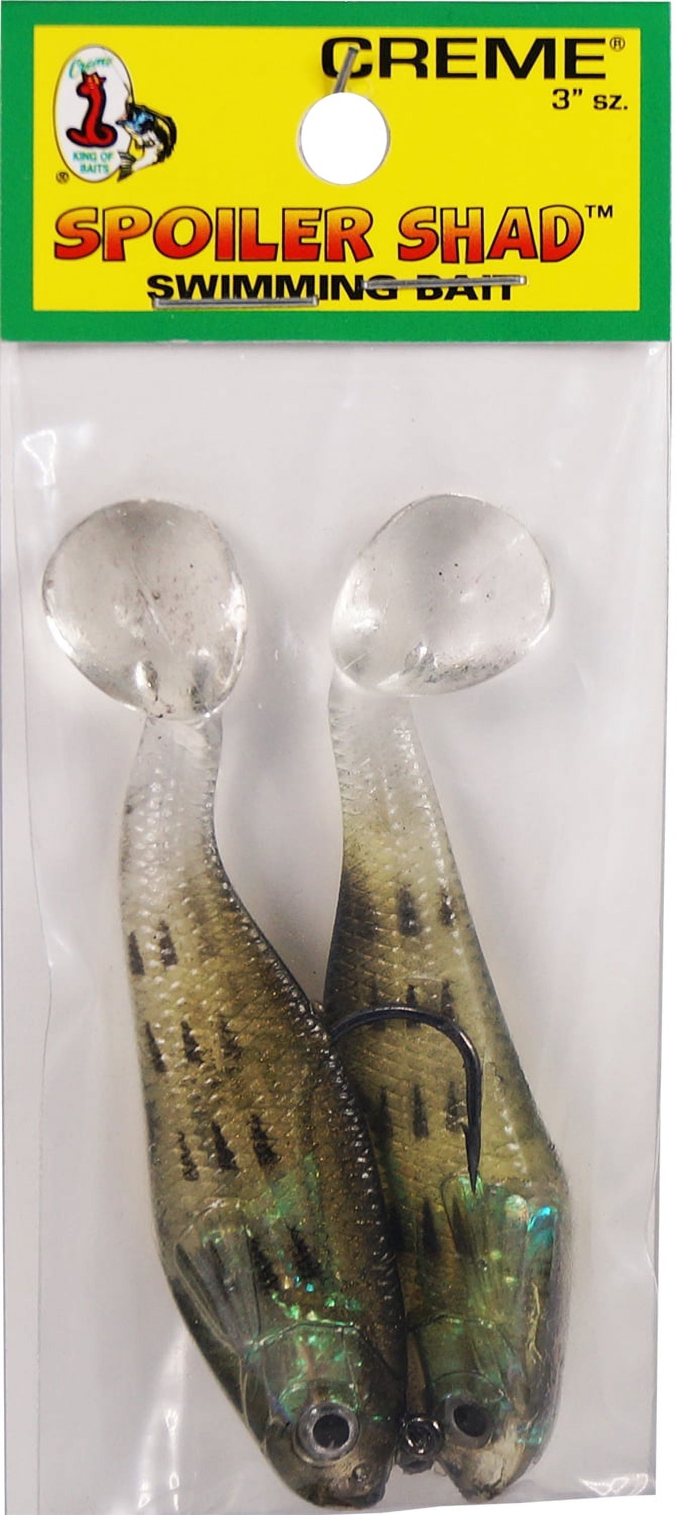 Crème 3" Spoiler Shad Swim Bait Lure, Bunker
