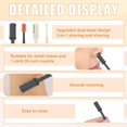 thumbnail image 3 of shiyou-16 Pcs 2 In 1 Nose Hair Trimmer, Manual Nasal Hair Cutter Removal Tool, Nostril Razor Clipper with Cleaning Brush, Double Sided & Single Sided Nose Cleaner Remover Knife for Women Men(White, B, 3 of 4