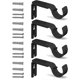 thumbnail image 1 of Soporte de barra de cortina ajustable QualityDen - Soportes de barra de cortina de metal con tornillos para barra de pared de 1 pulgada, resistentes y resistentes al óxido (negro - 4 piezas), 1 of 6