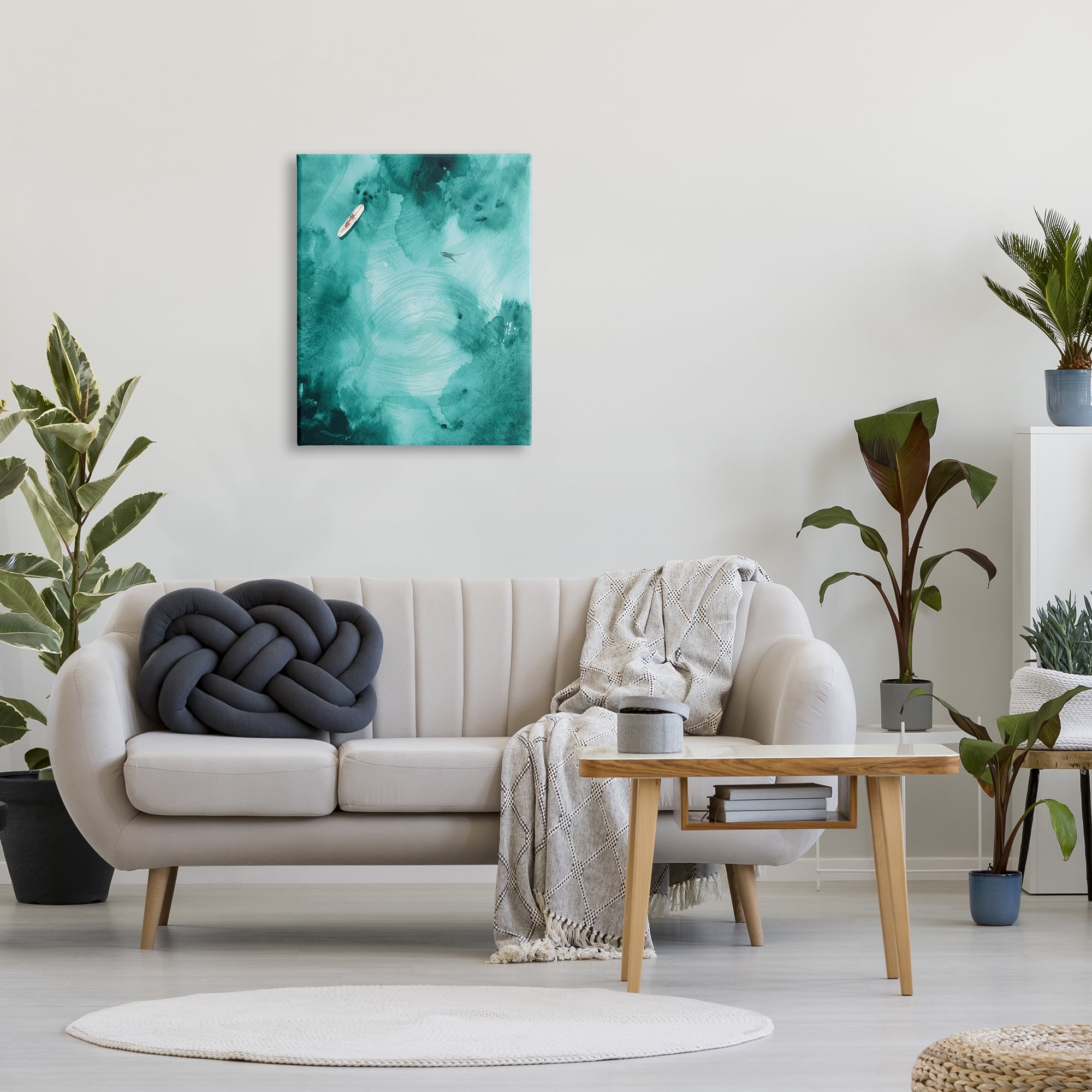 Stupell Industries Surfer On Deep Blue Water Ariel Ocean View, 24 x 30, Designed by Jennifer Paxton Parker