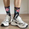 thumbnail image 6 of Cauagu Floral Welcome Sign Print Crew Socks for Women and Men,Adult Athletic Running Socks 1-Pair Sports Socks Work Gear Socks with Moisture Wicking, 6 of 6