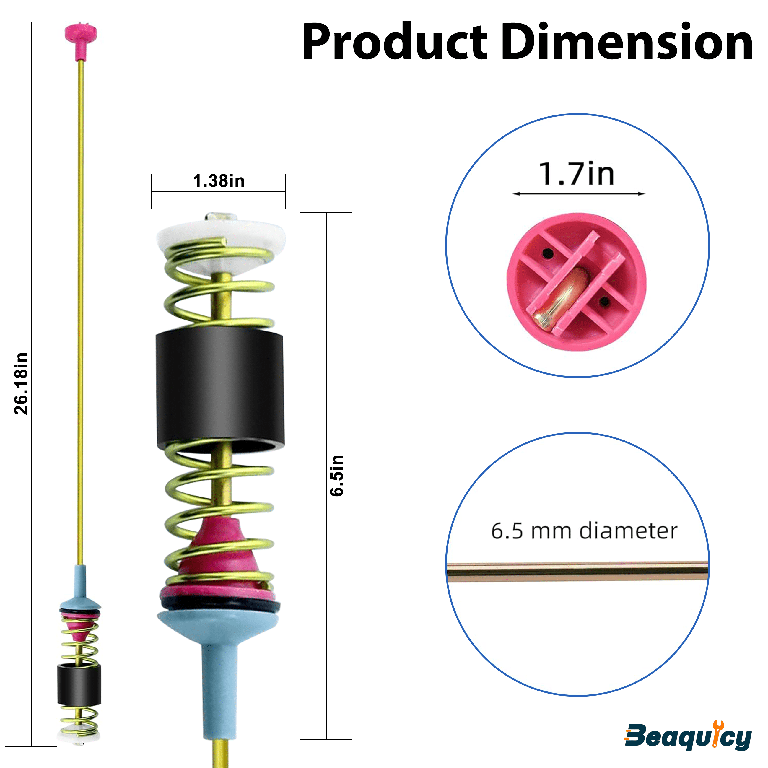 Beaquicy DC97-16350U Washer Suspension Rod Replaces Washing Machine DC97-16350S DC97-16350T
