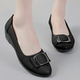thumbnail image 4 of Viluyesy Womens Ballet Flats, Buckle Shallow Round Toe Low Heeled Casual Office Work Dress Shoes Black, 4 of 6