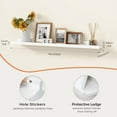thumbnail image 3 of Floating Shelves Wall Shelves Set of Wood Storage Shelves with Ledge Wall Mounted Floating Shelf for Living Room Kitchen Bedroom Books Photo Frames Decor Walnut, 3 of 8