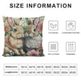 thumbnail image 6 of COMIO Spring Easter Pillow Covers Cute Bunny Pink Floral Green Leaf Print Decorative Throw Pillows Outdoor Rustic Easter Decorations Pillow Cases for Sofa Bed Living Room Decor &nbsp;2pc, 6 of 6