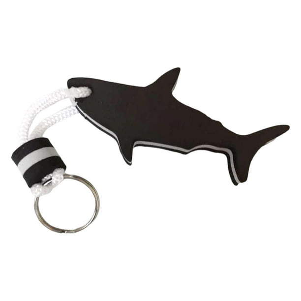 Llavero flotante con forma de pez. Negro