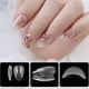 thumbnail image 3 of Puntas de uñas de gel extracortas y suaves para extensiones de uñas Soak-Off, resina PMMA prepulida de cobertura total, diseño ultrafino transparente, 12 tamaños, 240 piezas, XS Short Coffin, 3 of 5