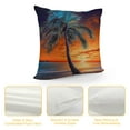 thumbnail image 4 of Shiartex  Tree on a Beach，Printed Pillows Case Soft Throw Pillow Printing Couch Pillowcase Square，Orange and Blue, 4 of 5