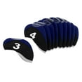 thumbnail image 4 of 10pcs/pack Golf Club head Wedge Iron Cover Golf Protective Set and Navy Blue, 4 of 9