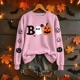 thumbnail image 2 of Ihhxva Oversized Sweatshirt for Women Loose Fit Moisture-Wicking Halloween Spooky Graphic Pullover Cozy Cotton Casual Long Sleeve Crewneck Autumn Party Top S-2XL, 2 of 6