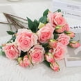 thumbnail image 2 of Imitation Rose Real Touching No Withering Fresh Keeping 2 Heads Faux Silk Flower Home Decor, 2 of 8