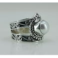 thumbnail image 3 of Freshwater Pearl 925 Sterling Silver Handmade Women Statement Ring Size 10.5, 3 of 6