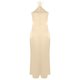 thumbnail image 4 of mfyjkho Vestidos de tallas grandes, Vestido largo de cuello redondo con cordones y cintura retráctil para mujer, color liso, a la moda Vestidos para invitadas de boda para mujer xs, 4 of 6