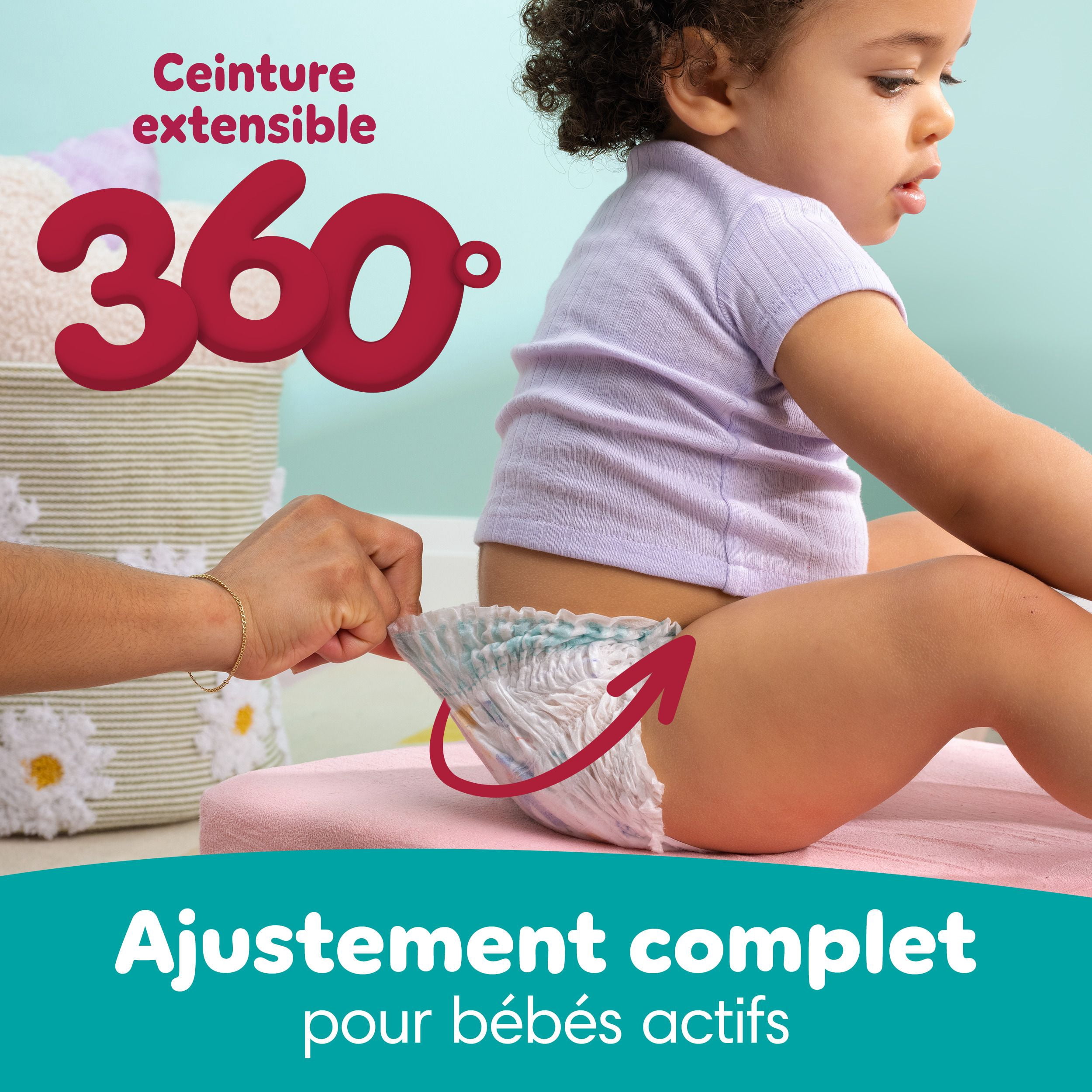 Pampers Diapers - Cruisers 360° - Size 5, up to 100% Leakproof Fit, Designed for Active Babies, Pull On Diaper, EZ Off Tabs Designed for Easy Changes