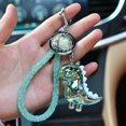 thumbnail image 4 of Dinosaur Keychain Doll Adorable Appearance Vibrant Color Creative Shape with Colorful Bead Shatterproof Backpack Keychain Cartoon Dinosaur Pendant for Kids, 4 of 10