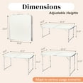 thumbnail image 6 of 4-foot portable multi-purpose folding table, brand new and high quality, stable and sturdy, high quality, reasonable design, easy to carry, white, 6 of 9