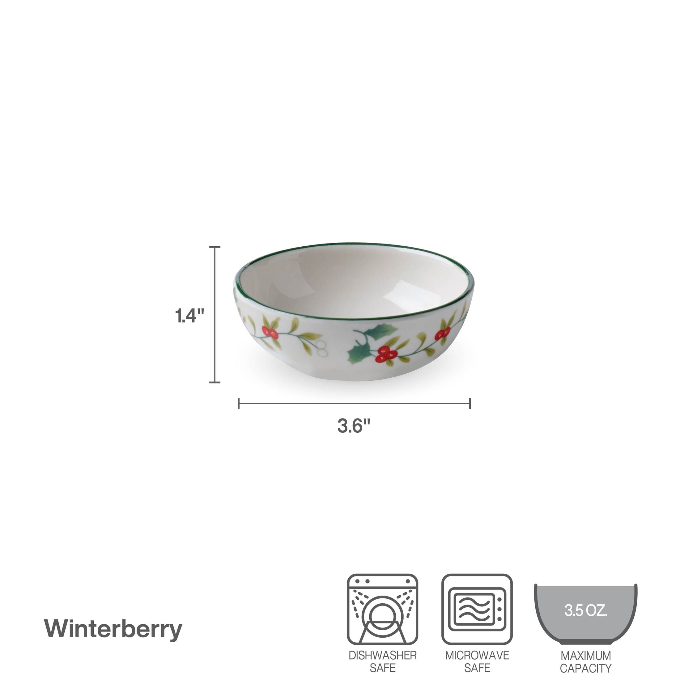 Pfaltzgraff Winterberry Tray with Dip Bowl