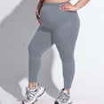 thumbnail image 5 of Gyujnb Plus Size Over Belly Maternity Leggings High Waist Full Support Soft Seamless Stretchy Yoga Sports Pregnancy Ankle Length Pants,XXL, 5 of 5