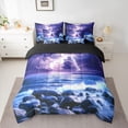 thumbnail image 2 of Homewish Female Men Women Abstract Gradient Lightning Twin Bedding Sets 7-Piece,Natural Disaster Bedding Comforter Set Microfiber,Ocean Beach Breathable Sheet Sets,Breathable Home Decor, 2 of 8