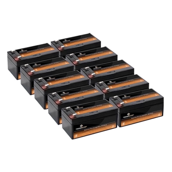 Chrome Battery 12V (12 Volt) (12 Volt) 3.5Ah SLA Battery replaces Pe12v3af1 Ps-1230 Ub1234 Wp3-12 - 10pk