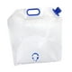 thumbnail image 5 of Bolsa contenedora de agua, jarra de agua de emergencia, plegable, congelable, ahorra espacio, portátil, bolsa de almacenamiento para acampar y hacer 10 litros, 5 of 9