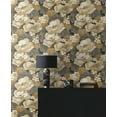 thumbnail image 5 of NextWall Nouveau Floral Peel and Stick Wallpaper (Ebony & Antique Gold), 5 of 9
