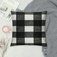 thumbnail image 2 of Creowell  Buffalo Check Throw Pillow Covers Farmhouse Outdoor Plaid Square Pillow Cushion Case Black and White for Christmas Thanksgiving Decor Car Bed Sofa 12x12in, 2 of 5