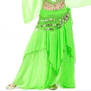 BellyLady Belly Dance Chiffon Coins Full Circular Skirt-Purple