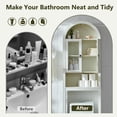 thumbnail image 5 of SinCiDo Arched Over The Toilet Storage Cabinet, Modern Bathroom Shelf Over Toilet with Acrylic Doors, Wooden Bathroom Space Saver Organizer above Toilet with Adjustable Shelf, 5 of 8