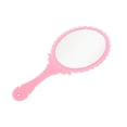 thumbnail image 5 of Unique Bargains 1 Pc Flower Pattern Handheld Mirror for Vacation Travel Pink Plastic Glass, 5 of 5