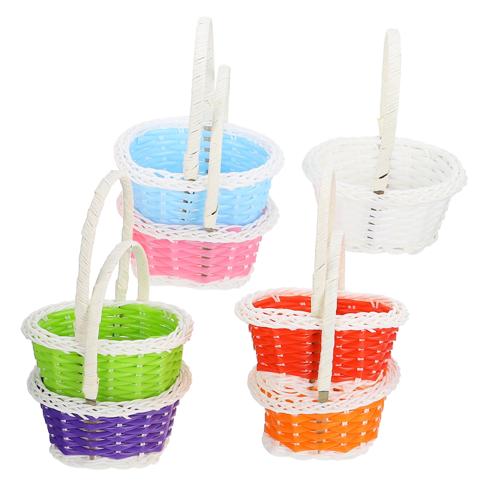 Etereauty 7 Pcs Plastic Storage Baskets Practical Food Baskets Lovely Craft Baskets