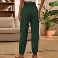 thumbnail image 6 of Perfectbot Women's Casual Drawstring Pants Ruffle Elastic Waist Cuff Bottom Pants with Pockets, 6 of 6