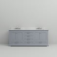 thumbnail image 5 of Dukes 80 in. W x 22 in. D Dark Grey Double Bath Vanity, Carrara Marble Top, and Faucet Set, 5 of 9