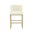 thumbnail image 6 of Lisa Cream Pleated Velvet Counter Stool, 6 of 6