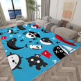 thumbnail image 4 of Area Rug 6x9 ft Cartoon Ship Whale Living Room Non-Slip Rug, 3D Print Floor Carpet, Soft Large Area Rugs for Bedroom Dining Room Kitchen, Washable Low-Pile Rug, 4 of 7
