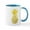 White/Blue Inside, variant on CafePress - Faux Gold Foil Pineapple Mugs - 11 oz Ceramic Mug - Novelty Coffee Tea Cup