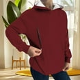 thumbnail image 3 of Edvintorg Maternity Clothes Women Solid Color Long Sleeve Casual Maternity Hoodies & Sweatshirts Winter Pullover Nursing Shirts for Breastfeeding, 3 of 6