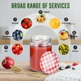 thumbnail image 3 of SOONTRANS Mason Jars 16oz, 12 Pack Regular Mouth Glass Jars With Lid Salad Jars with Stickers Canning Jars, Condiment Pots Pickling Home Decor Overnight Oats Fruit Preserves Jam Jelly Food Relishes, 3 of 5