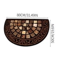 thumbnail image 3 of Half Round Door Mat Mosaic Pattern Entrance Rug Non Slip Rubber Backing Indoor Outdoor Floor Mat for Home Entryway Porch, 3 of 3