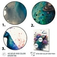 thumbnail image 3 of Designart Cute Peacock Floral Art I Canvas Wall Art, 3 of 5