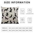 thumbnail image 5 of Heduofu Weiner Dog Pattern in Black Throw Pillow Cover White, 5 of 5