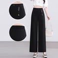 thumbnail image 1 of Pantalones de Pierna Ancha para Mujer Casual, Negro, 1 of 5