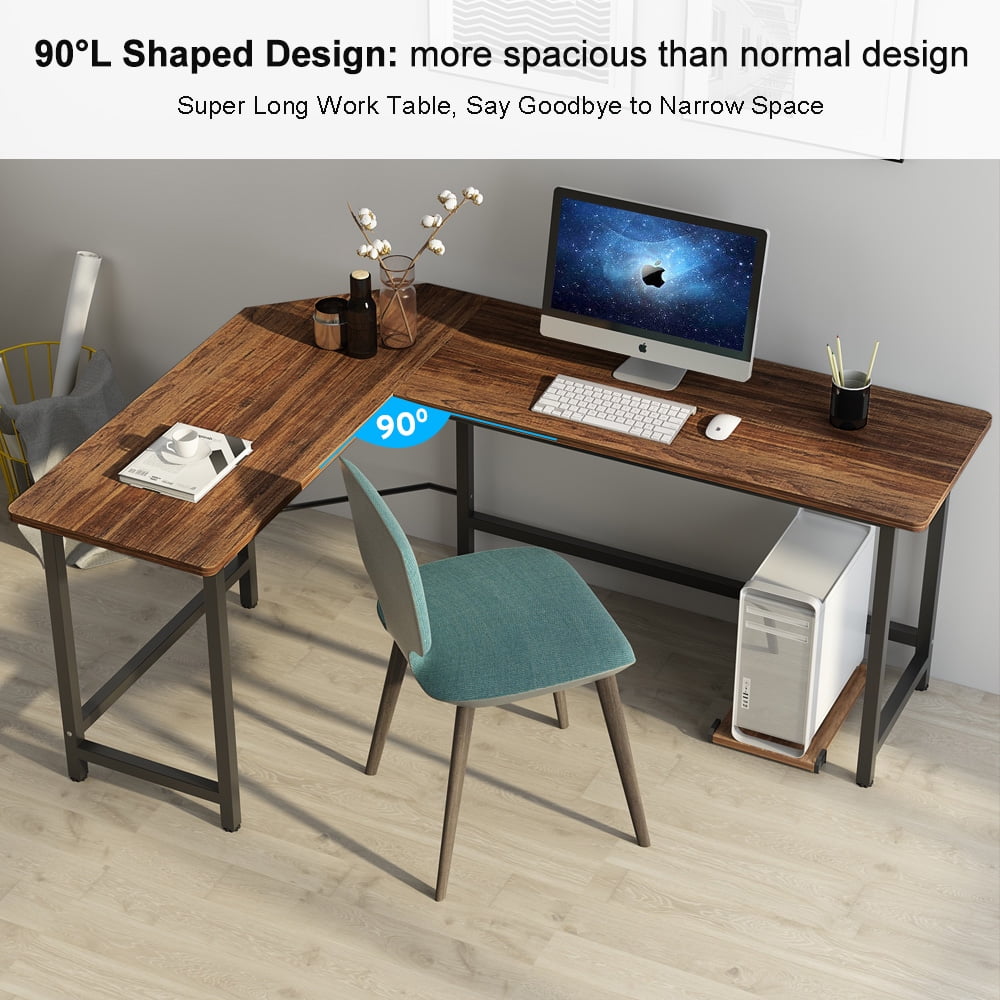 Tribesigns Modern L Shaped Corner Computer Desk White Walmart Com