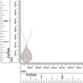 thumbnail image 2 of AFFY 1/4 Carat Round Cut Natural White Diamond Teardrop Frame Pendnat Along With 18" Chain In 14K Rose Gold Over Sterling Silver (0.25 Cttw, I2-I3 Clarity), 2 of 3