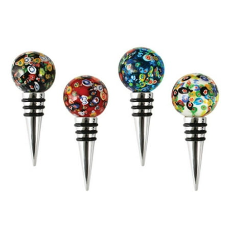 Glass Pennyhead Stopper - Confetti: Glass bottle stopper by Blush